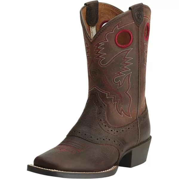 imageAriat Unisex Kids Heritage Roughstock Western BootBrown Oiled Rowdy