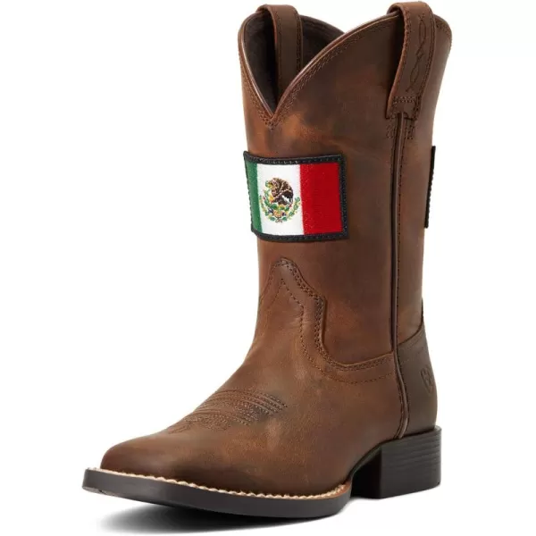imageAriat Unisex Kids Orgullo Mexicano II Western BootDistressed Brown