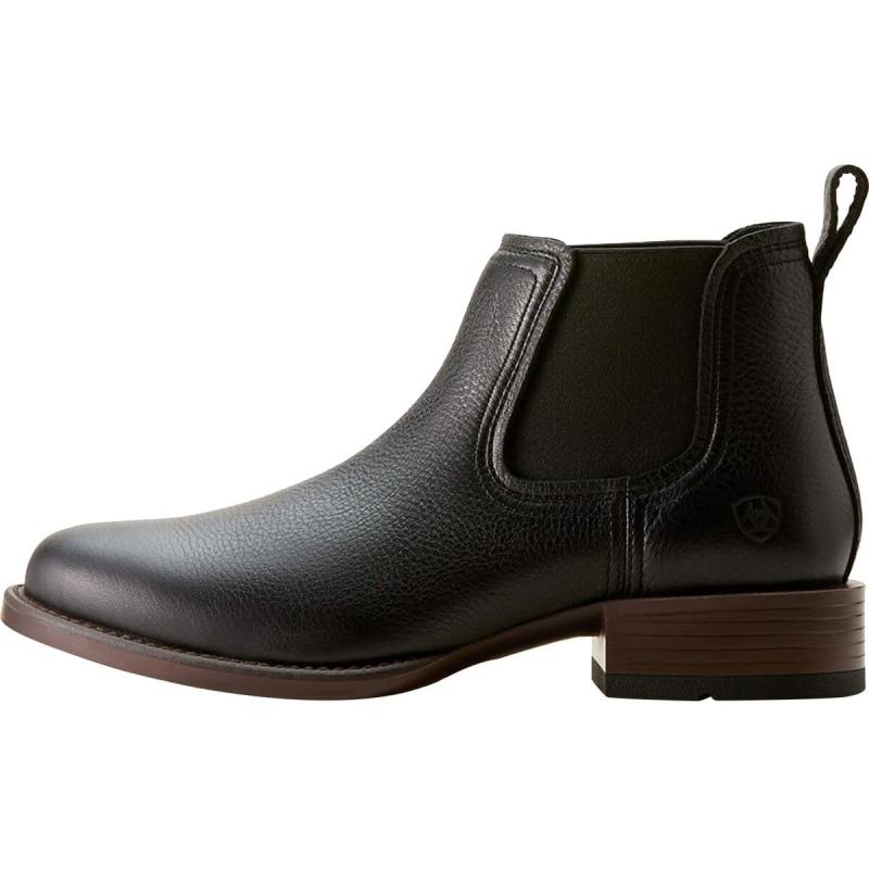 imageARIAT Mens Booker Ultra Round Toe Western BootBlack Deertan