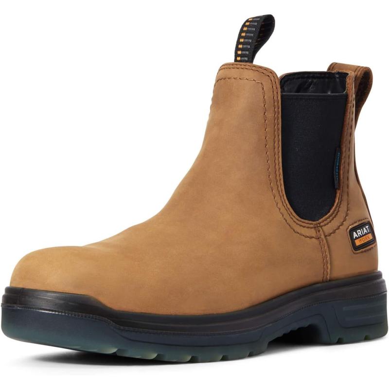 imageAriat Mens Turbo Chelsea Waterproof Work BootAged Bark
