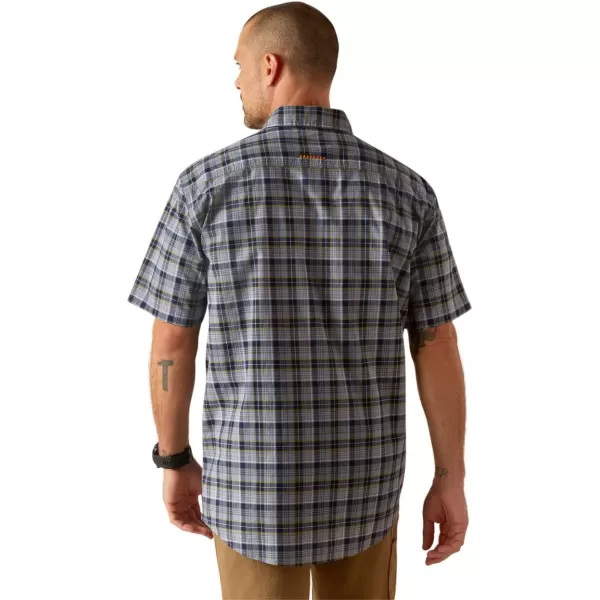 imageARIAT Mens Rebar Made Tough Venttek Durastretch Work ShirtBlue Indigo Heather
