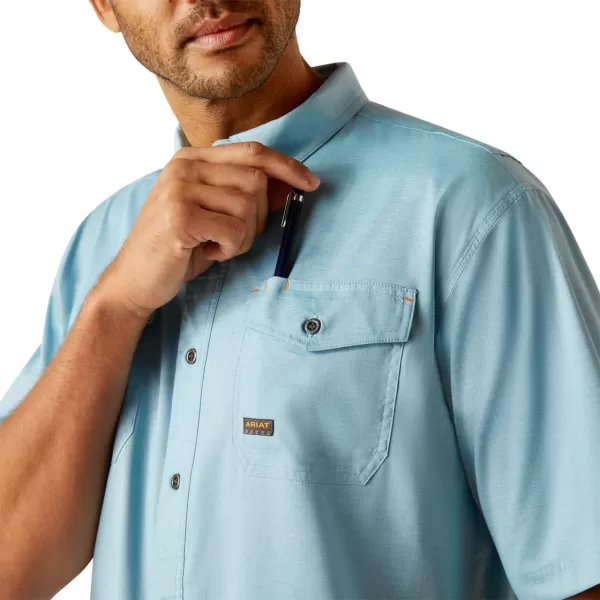 imageARIAT Mens Rebar Made Tough Venttek Durastretch Work ShirtBluejay Heather