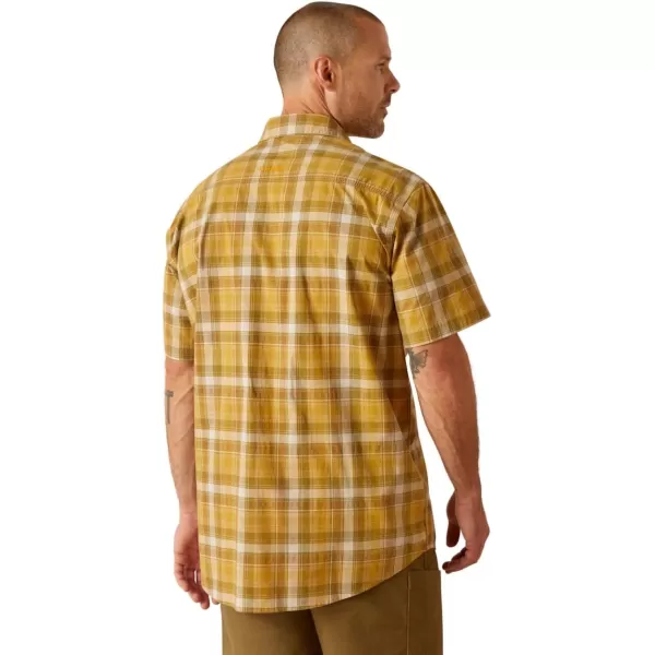 imageARIAT Mens Rebar Made Tough Venttek Durastretch Work ShirtDried Tobacco Plaid