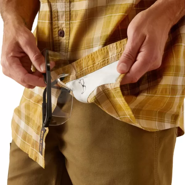 imageARIAT Mens Rebar Made Tough Venttek Durastretch Work ShirtDried Tobacco Plaid