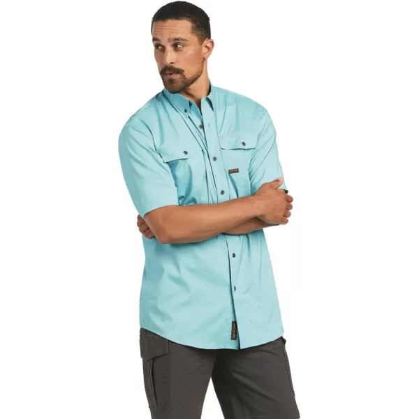 imageARIAT Mens Rebar Made Tough Venttek Durastretch Work ShirtToffee Heather