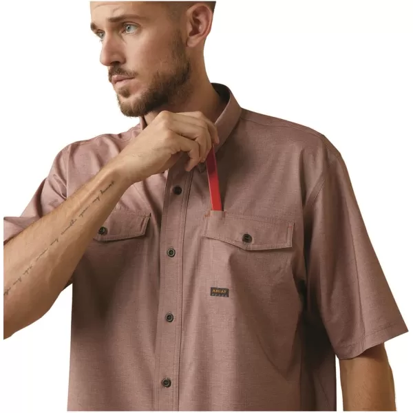 imageARIAT Mens Rebar Made Tough Venttek Durastretch Work ShirtToffee Heather
