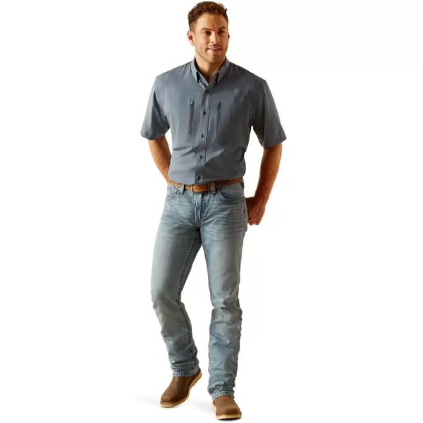 imageARIAT Mens Venttek Classic Fit ShirtNewsboy Blue
