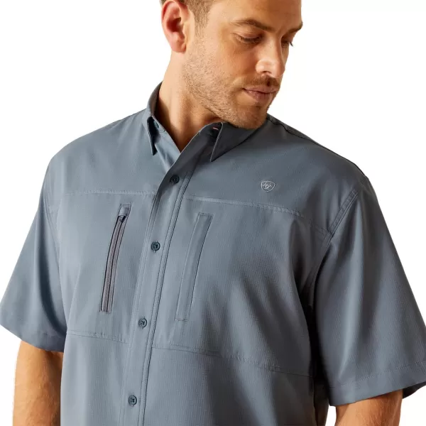 imageARIAT Mens Venttek Classic Fit ShirtNewsboy Blue