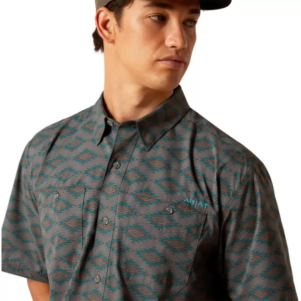 imageAriat Mens 360 Airflow Classic Fit ShirtGray Pinstripe