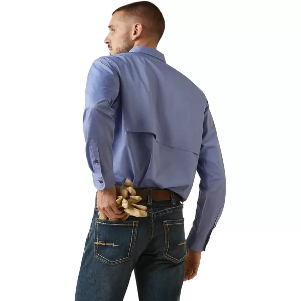 imageAriat Mens Rebar Made Tough VentTEK DuraStretch Work ShirtSurf Web Heather
