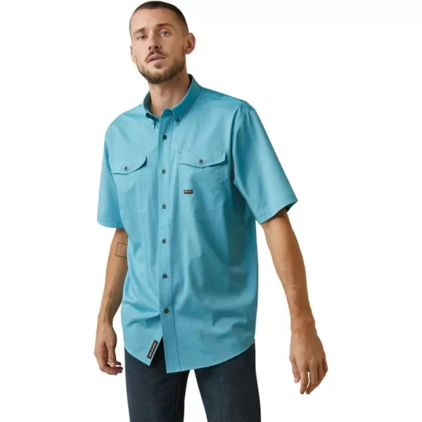 imageARIAT Mens Rebar Made Tough Venttek Durastretch Work ShirtAlloy Plaid