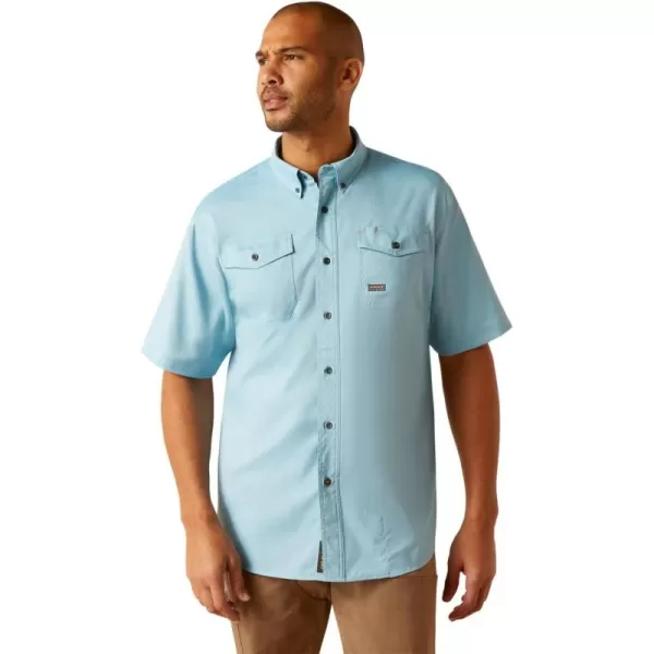 imageARIAT Mens Rebar Made Tough Venttek Durastretch Work ShirtBluejay Heather