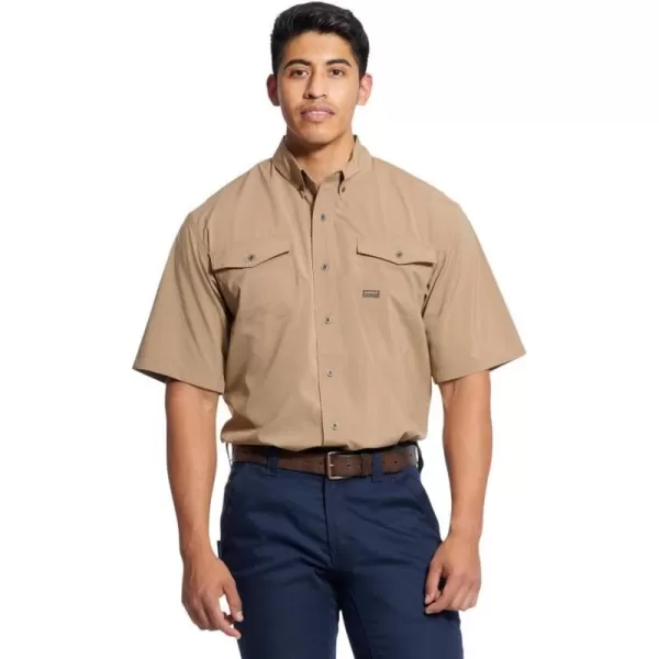 imageARIAT Mens Rebar Made Tough Venttek Durastretch Work ShirtKhaki