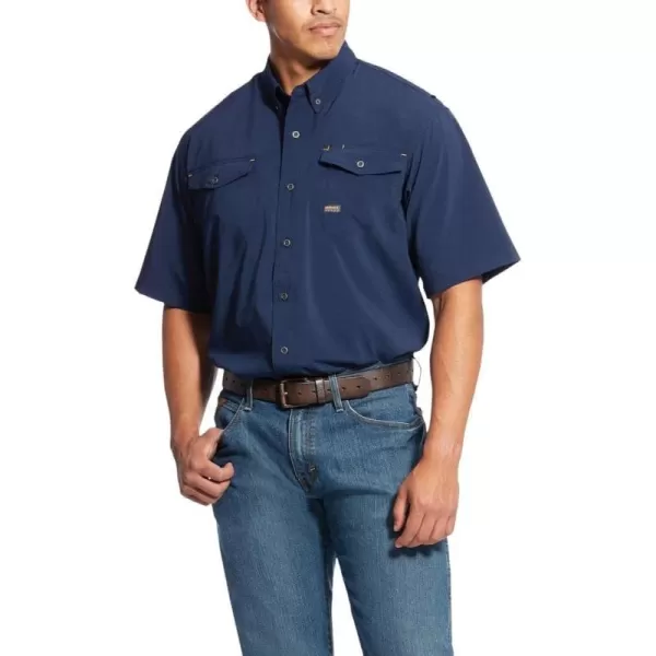 imageARIAT Mens Rebar Made Tough Venttek Durastretch Work ShirtNavy
