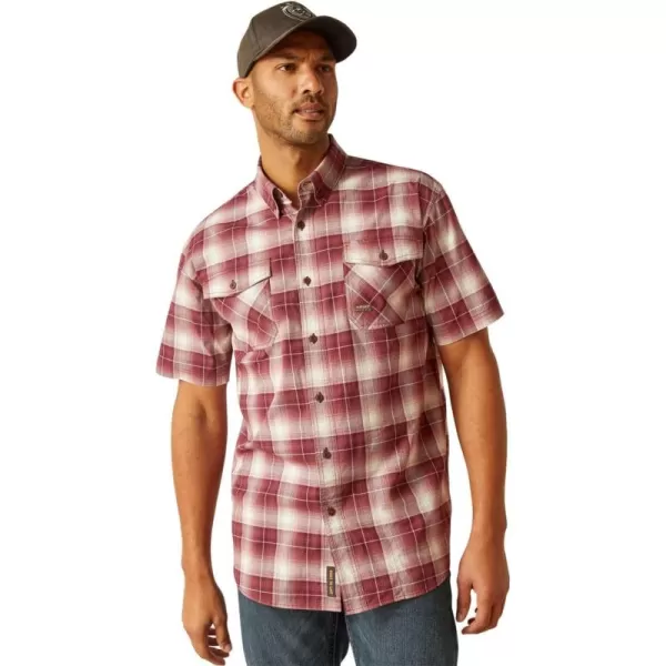 imageARIAT Mens Rebar Made Tough Venttek Durastretch Work ShirtRoan Rouge Plaid
