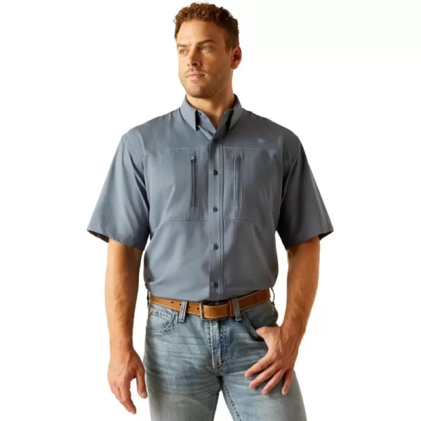 imageARIAT Mens Venttek Classic Fit ShirtNewsboy Blue