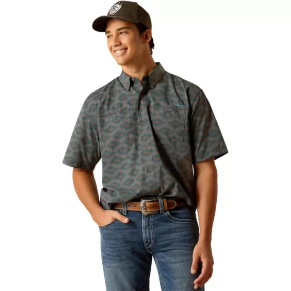 imageAriat Mens 360 Airflow Classic Fit ShirtGray Pinstripe