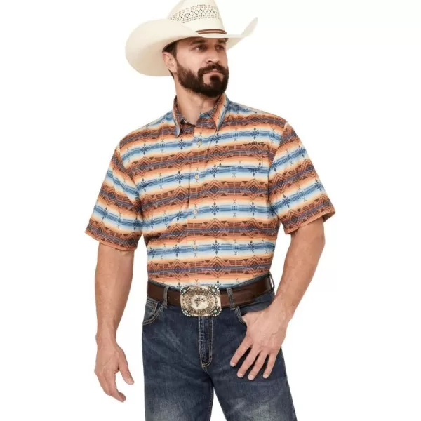 imageAriat Mens Venttek Outbound Classic Fit ShirtOxford Tan Southwest