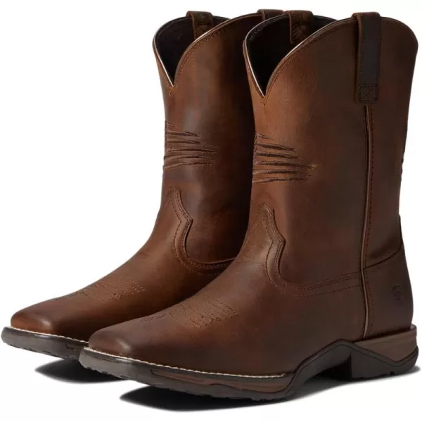 imageAriat Unisex Kids Anthem Patriot Western BootDistressed Brown