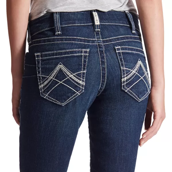 imageARIAT Womens Real Mid Rise Stretch Icon Stackable Straight Leg JeanOcean