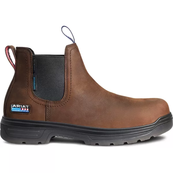 imageAriat Mens Turbo Chelsea USA Assembled Waterproof Carbon Toe Work BootBarley Brown