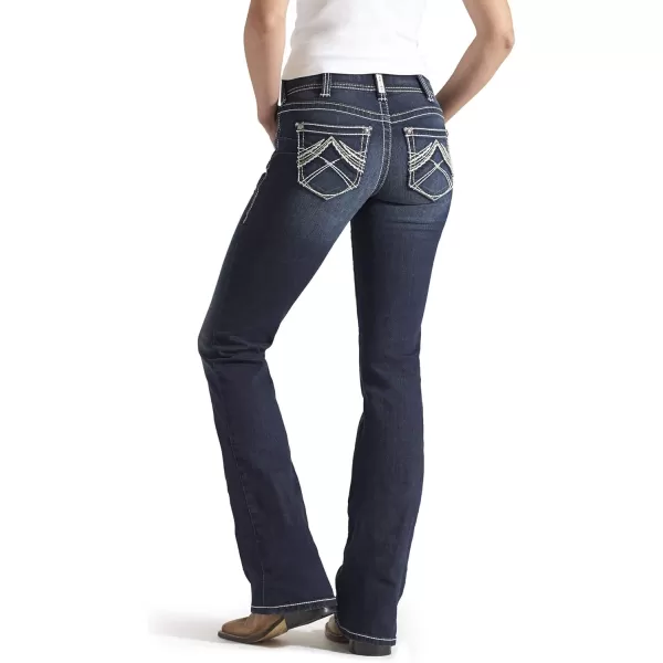 imageAriat Womens REAL Mid Rise Stretch Whipstitch Boot Cut JeanOcean