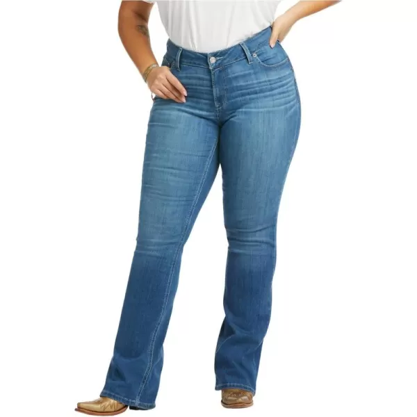 imageARIAT Womens Real Mid Rise Patricia Boot Cut JeanBlue