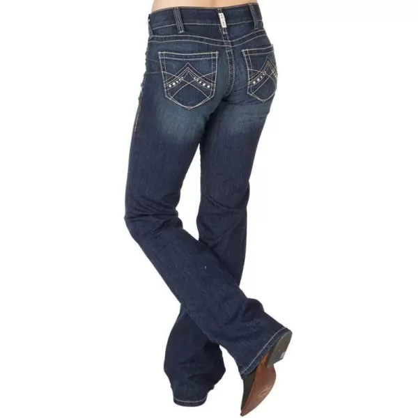 imageAriat Womens REAL Mid Rise Stretch Whipstitch Boot Cut JeanSpitfire
