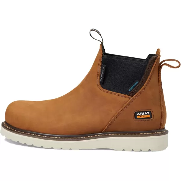 imageAriat Womens Rebar Wedge Chelsea Waterproof Composite Toe Work BootAged Honey