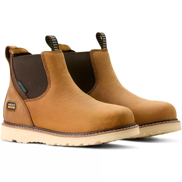 imageAriat Womens Rebar Wedge Chelsea Waterproof Composite Toe Work BootAntique Brown