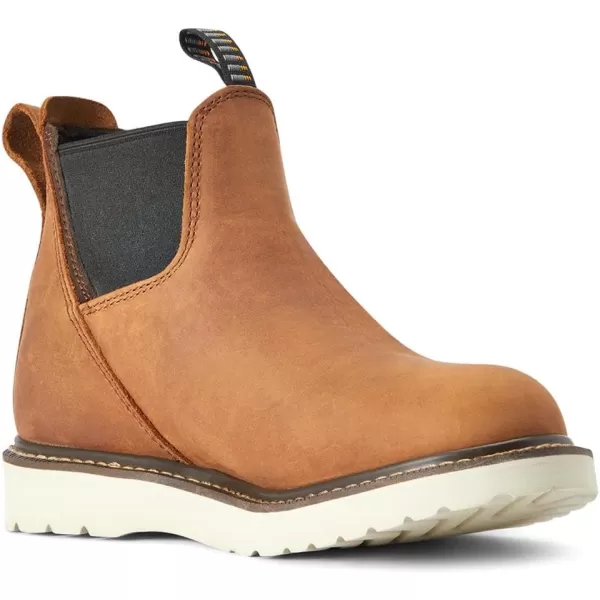 imageAriat Womens Rebar Wedge Chelsea Waterproof Work BootAged Honey