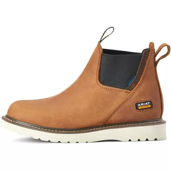 imageAriat Womens Rebar Wedge Chelsea Waterproof Work BootAged Honey