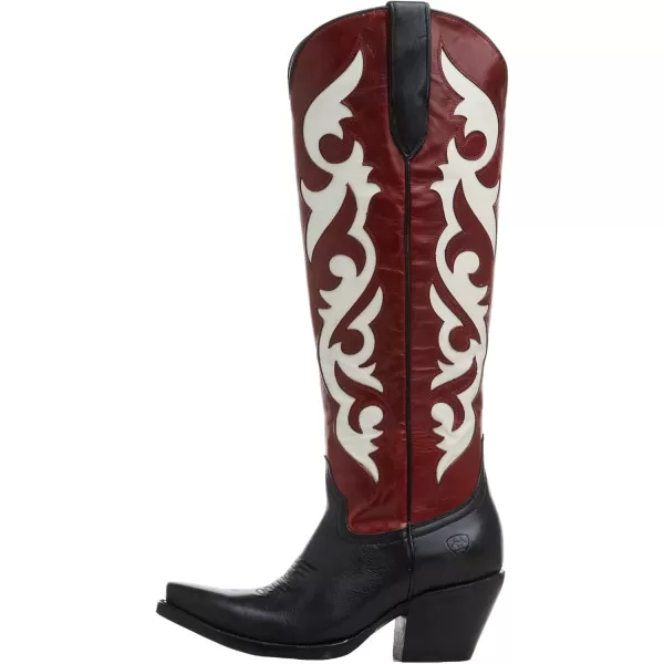 imageAriat womens Elvira Stretchfit Western BootSatin BlackRed Alert