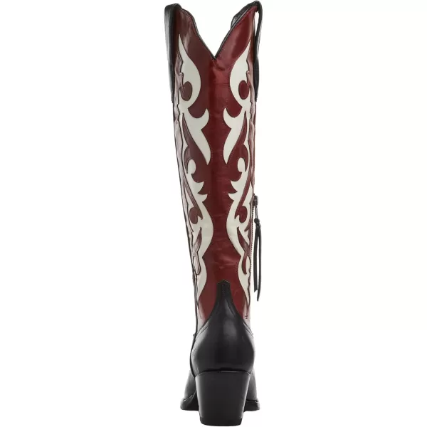 imageAriat womens Elvira Stretchfit Western BootSatin BlackRed Alert