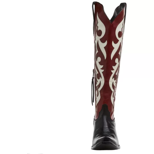 imageAriat womens Elvira Stretchfit Western BootSatin BlackRed Alert