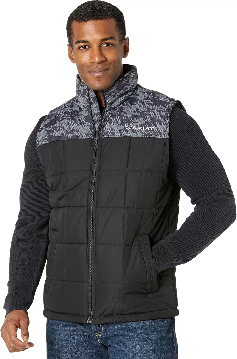 imageARIAT Mens Crius Insulated VestBlackDigi Camo