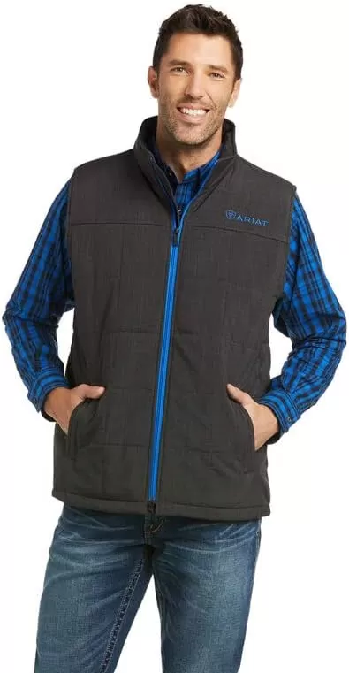 imageARIAT Mens Crius Insulated VestCharcoalCobalt
