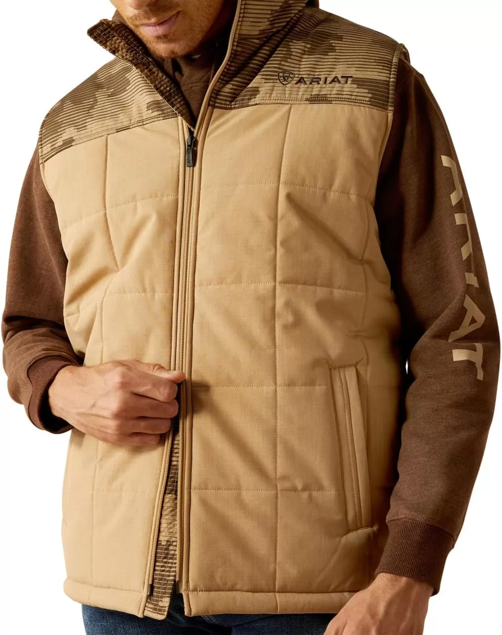 imageARIAT Mens Crius Insulated VestCornstalk Heather
