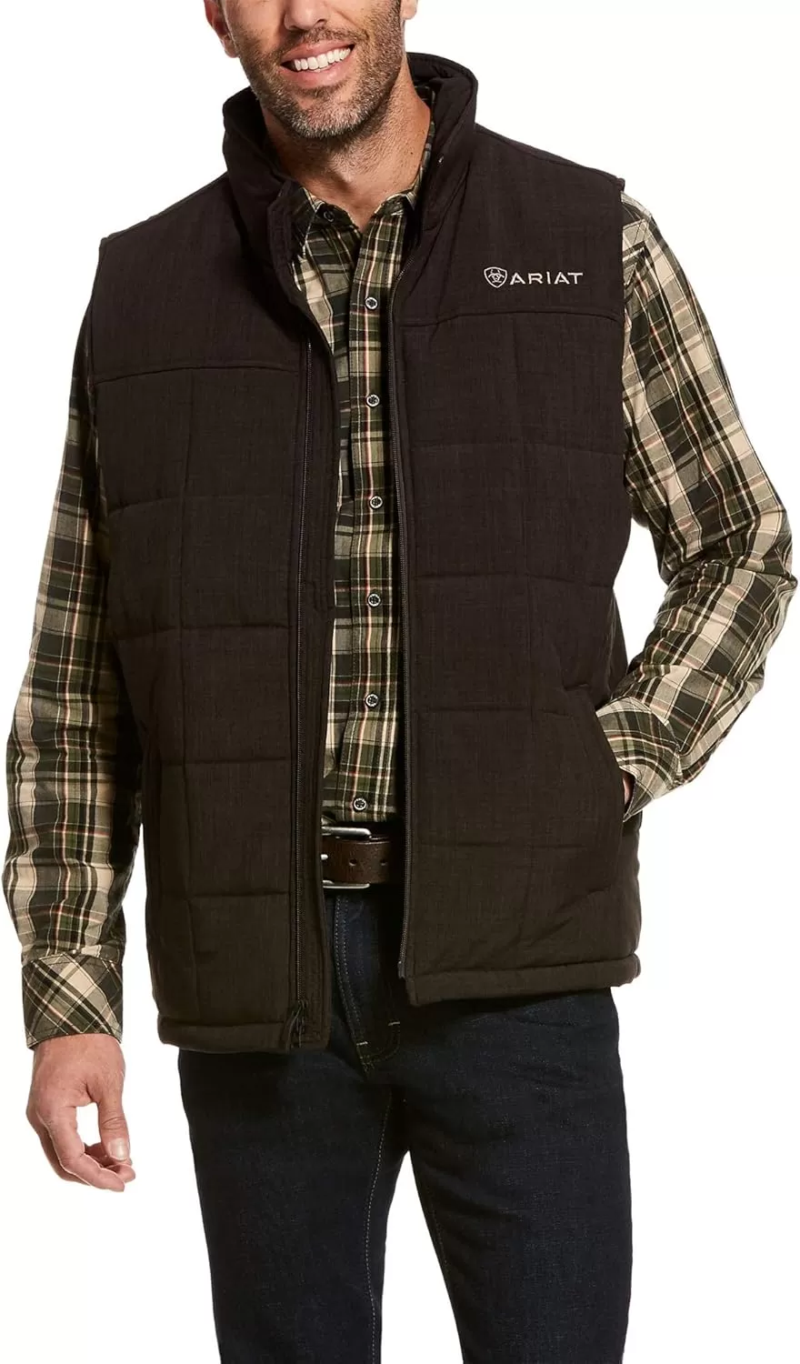 imageARIAT Mens Crius Insulated VestEspresso Heather