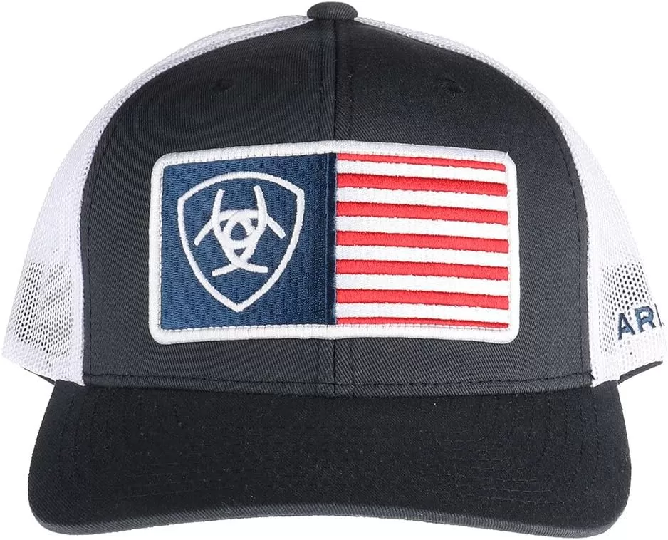 imageARIAT Mens Navy Cap With Flag Patch Navy OS
