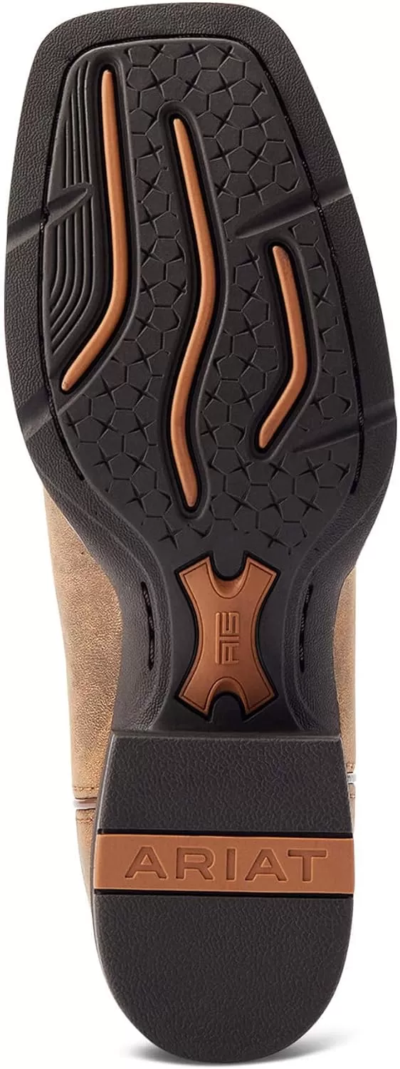 imageAriat Womens Round Up Wide Square Toe Western BootBare Brown