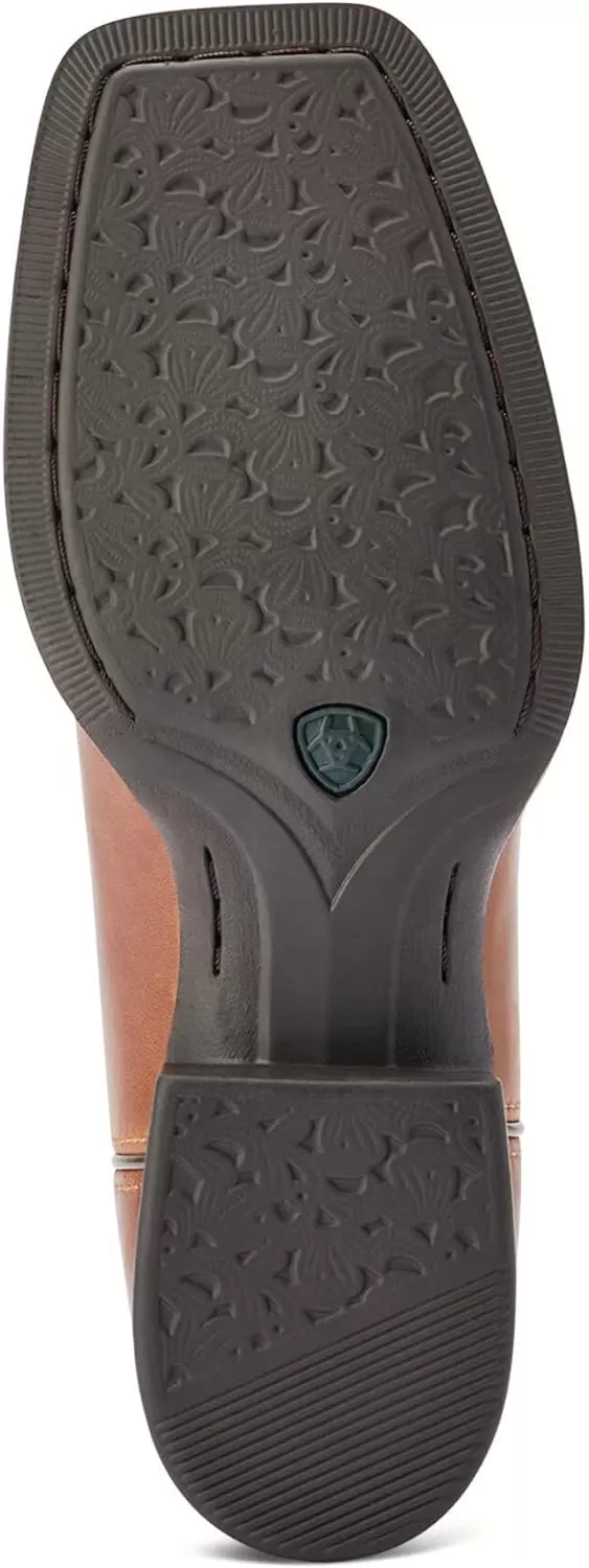 imageAriat Womens Round Up Wide Square Toe Western BootBeduino Brown