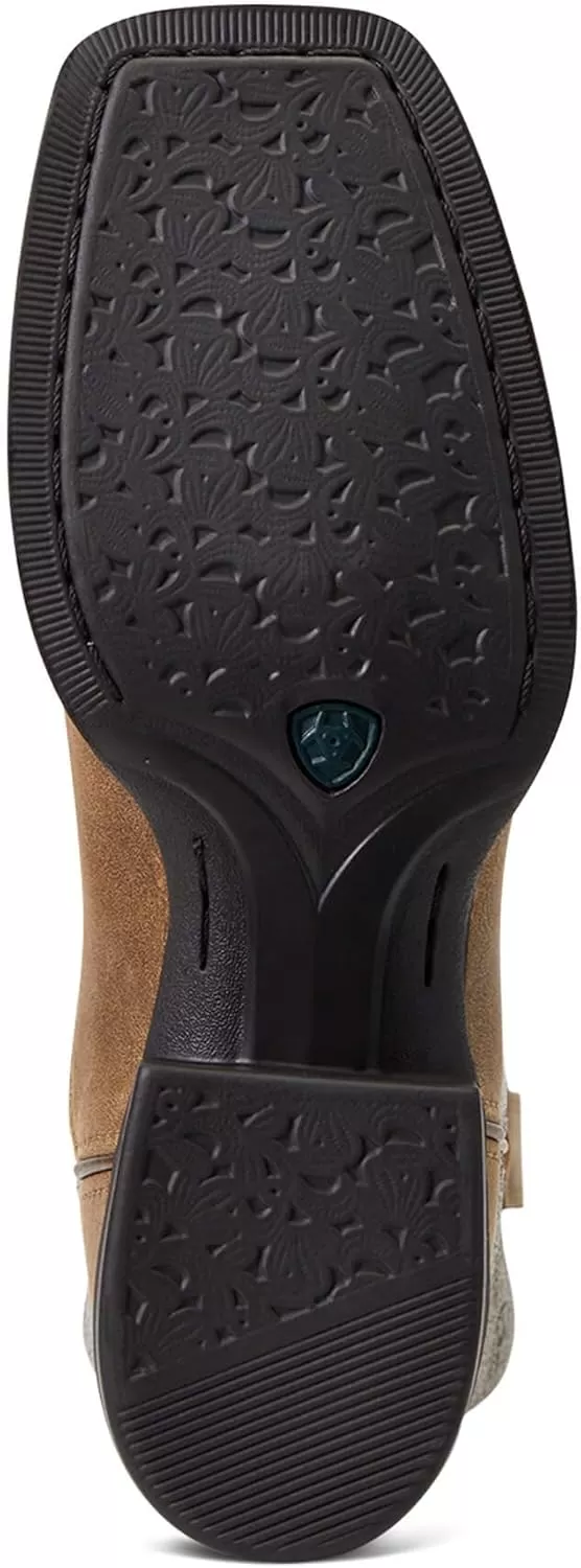 imageAriat Womens Round Up Wide Square Toe Western BootBrown BomberAriat Logo