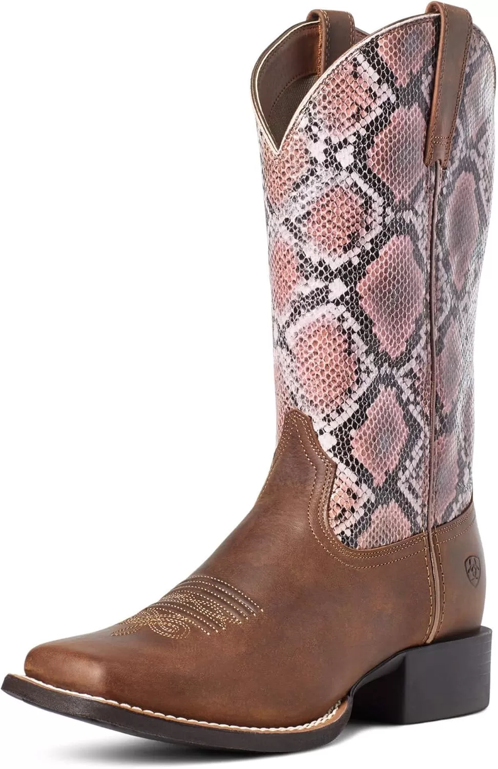 imageAriat Womens Round Up Wide Square Toe Western BootTan Bomber