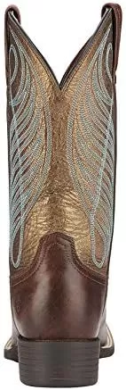imageAriat Womens Round Up Wide Square Toe Western BootYukon BrownBronze