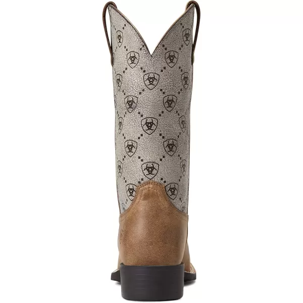imageAriat Womens Round Up Wide Square Toe Western BootBrown BomberAriat Logo