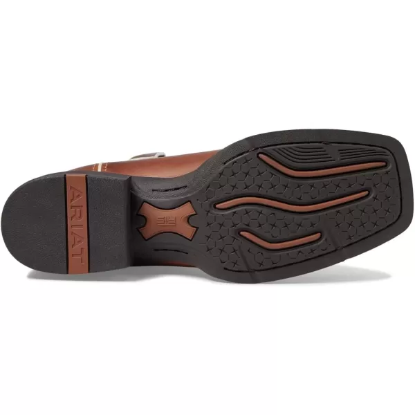 imageAriat Womens Round Up Wide Square Toe Western BootCanyon BrownDaisy Logo Print