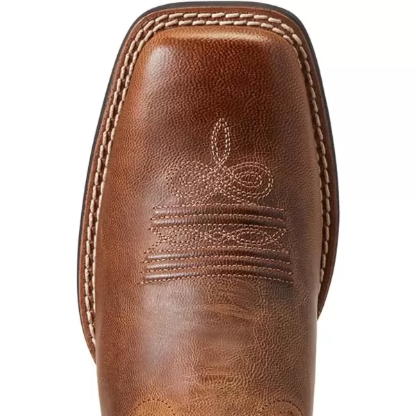 imageAriat Womens Round Up Wide Square Toe Western BootPearl BrownMetallic Leopard
