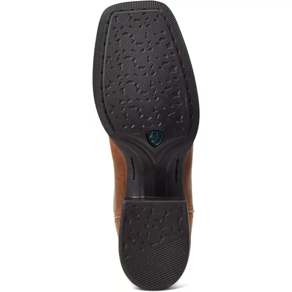 imageAriat Womens Round Up Wide Square Toe Western BootPearl BrownMetallic Leopard