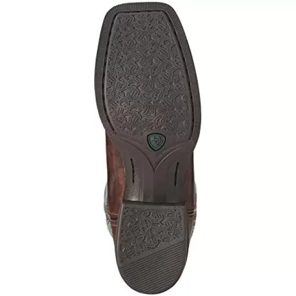 imageAriat Womens Round Up Wide Square Toe Western BootYukon Brown